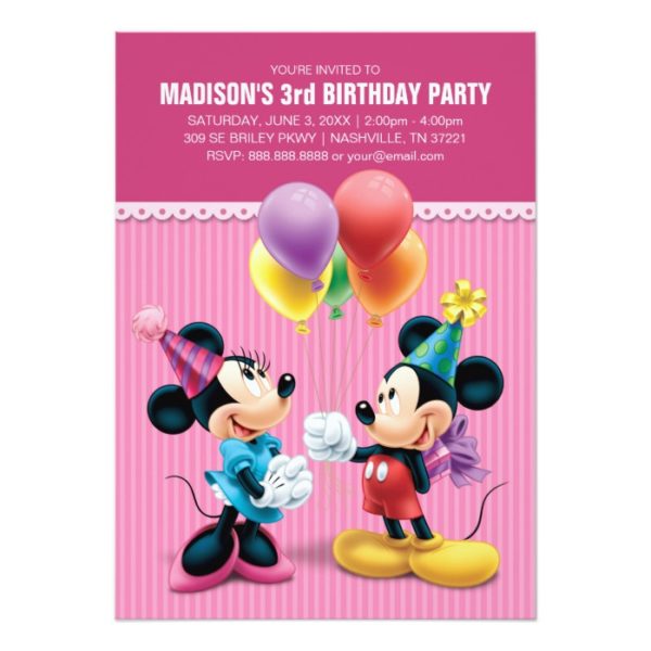 Mickey & Minnie | Birthday Invitation