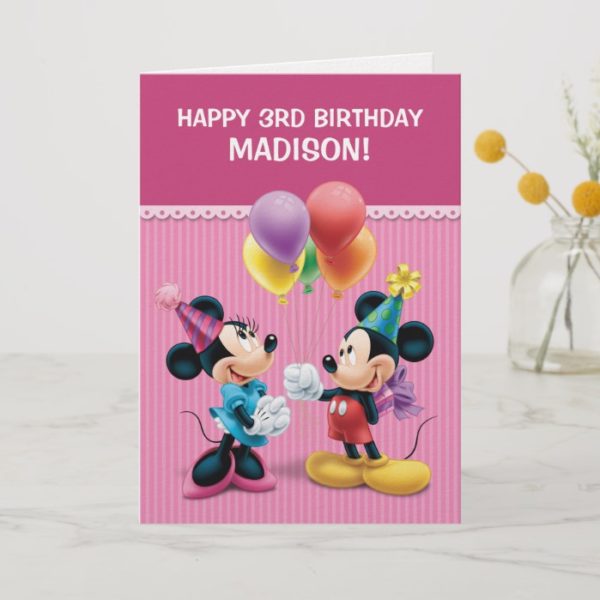Mickey & Minnie | Folded Birthday Card