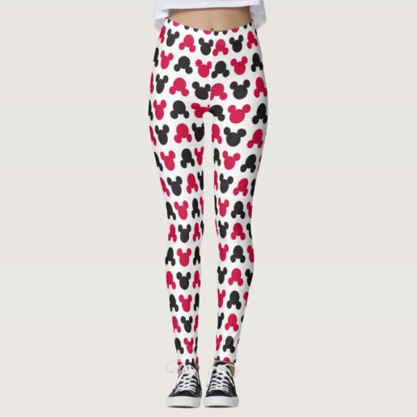 Mickey Mouse | Black and Red Pattern Leggings