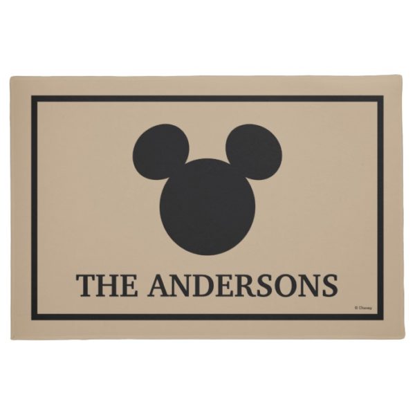 Mickey Mouse Head Silhouette | Welcome Doormat