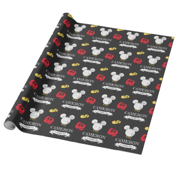 Mickey Mouse Icon Chalkboard Wrapping Paper