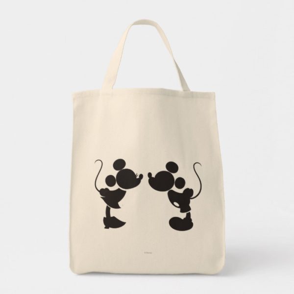 Mickey Mouse & Minnie  Silhouette Tote Bag