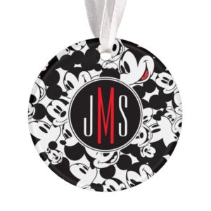 Mickey Mouse | Monogram Crowd Pattern Ornament