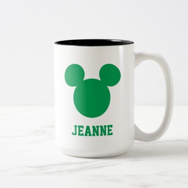 Mickey Mouse St. Patrick's Day | Add Your Name Two-Tone Coffee Mug