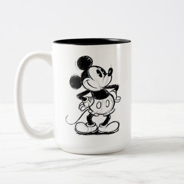 Mickey Sketch Two-Tone Coffee Mug
