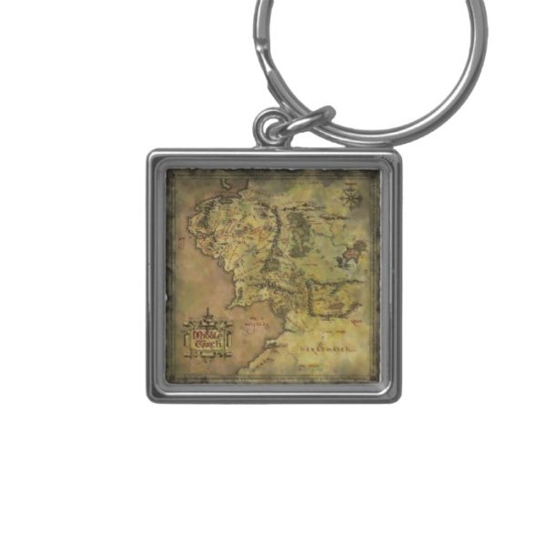 Middle Earth Map Keychain