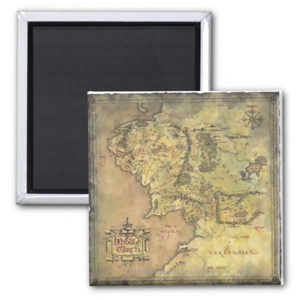 Middle Earth Map Magnet