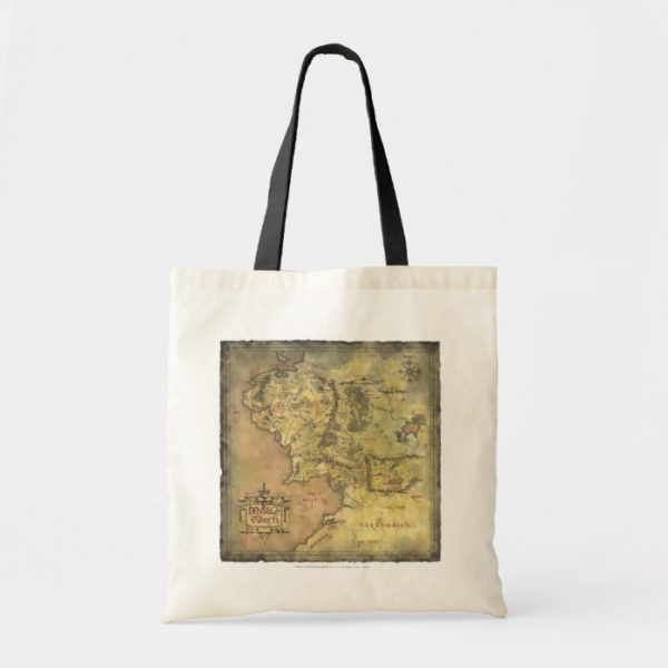 Middle Earth Map Tote Bag