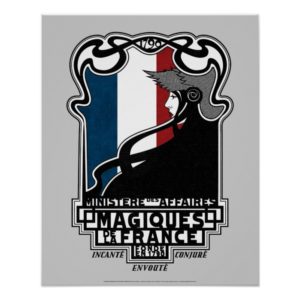 Ministère des Affaires Magiques de la France Logo Poster