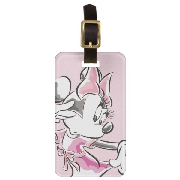 Minnie | Elegant Pose Watercolor Luggage Tag