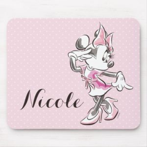 Minnie | Elegant Pose Watercolor Mouse Pad