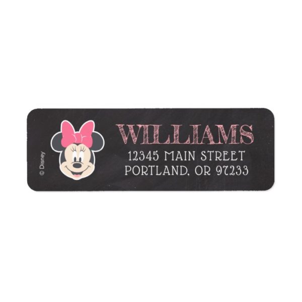 Minnie Mouse Birthday Chalkboard Label