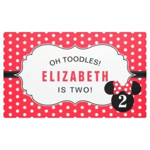 Minnie Mouse | Red & White Polka Dot Birthday Banner
