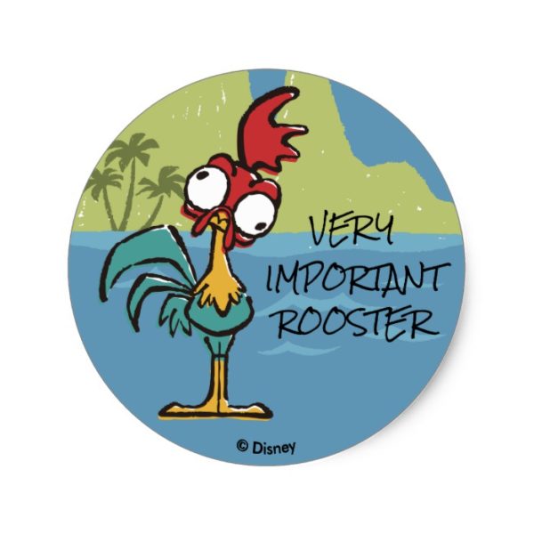 Moana | Heihei - Very Important Rooster Classic Round Sticker