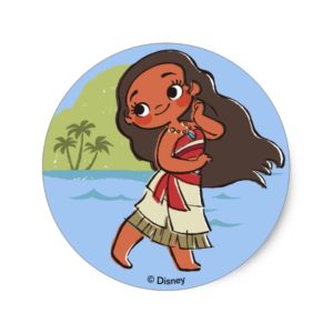 Moana | Island Girl Classic Round Sticker
