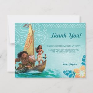 Moana | Oceania Birthday  Thank You Card