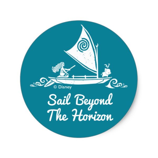 Moana | Sail Beyond The Horizon Classic Round Sticker
