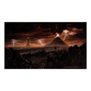Mordor Lightning Storm Poster