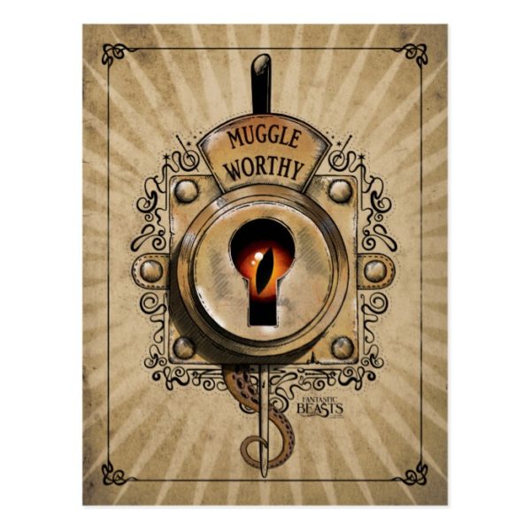 MUGGLE WORTHY™ Lock Postcard