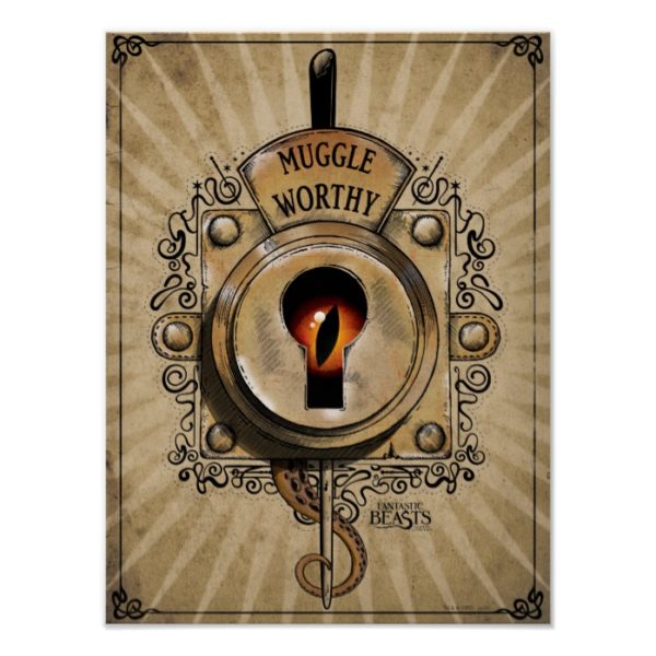 MUGGLE WORTHY™ Lock Poster