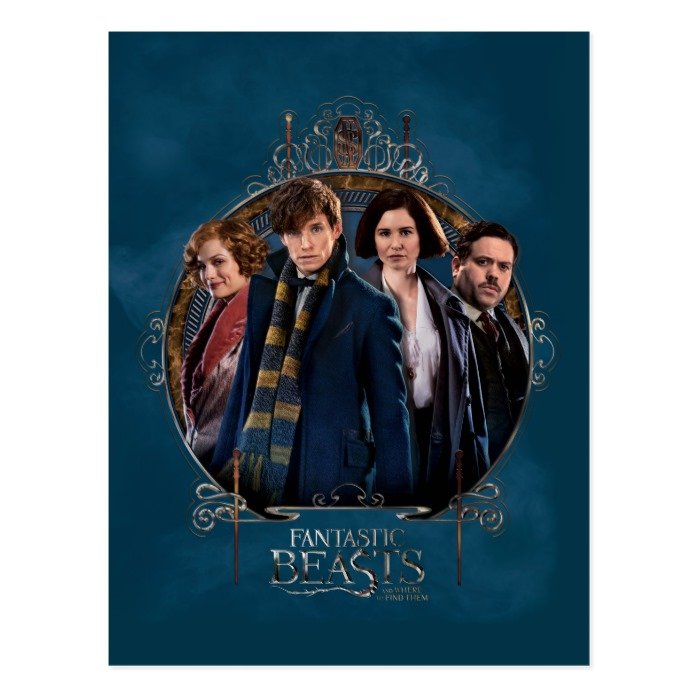 NEWT SCAMANDER™ and Company Art Nouveau Frame Postcard