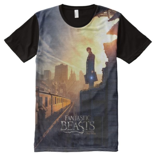 NEWT SCAMANDER™ in Destroyed Building All-Over-Print T-Shirt