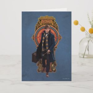 NEWT SCAMANDER™ Walking Art Nouveau Panel Card
