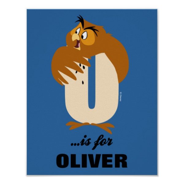 O is for Owl | Add Your Name Poster