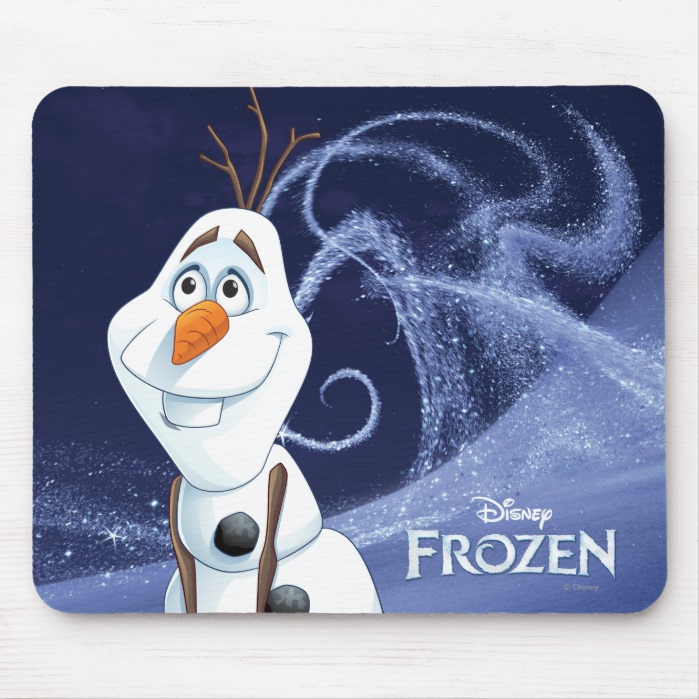 Olaf Frozen mousemat can be personalised 