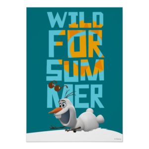 Olaf | Wild for Summer with Orange Circle Poster