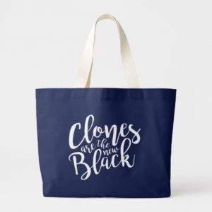 Orphan Black | Clones are the New Black Script Large Tote Bag