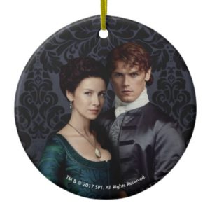 Outlander | Claire And Jamie Damask Portrait Ceramic Ornament