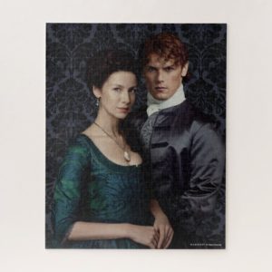 Outlander | Claire And Jamie Damask Portrait Jigsaw Puzzle