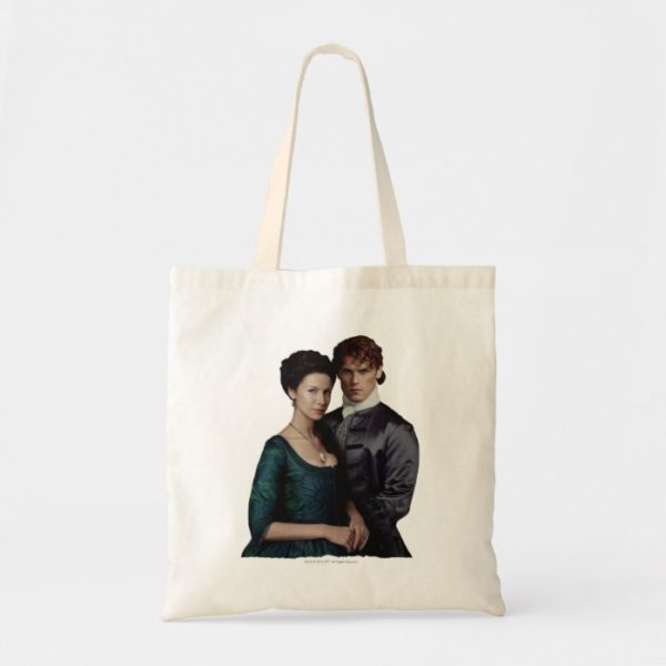 Outlander | Claire And Jamie Damask Portrait Tote Bag