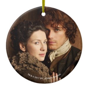 Outlander | Jamie & Claire Embrace Photograph Ceramic Ornament
