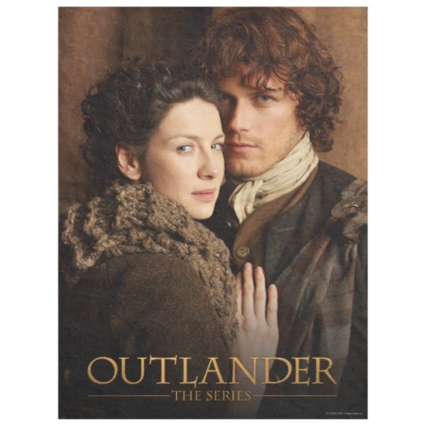 Outlander | Jamie & Claire Embrace Photograph Fleece Blanket