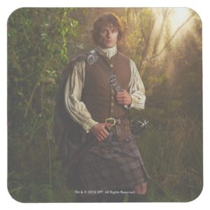 Outlander | Jamie Fraser - In Woods Square Paper Coaster