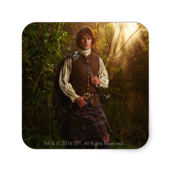 Outlander | Jamie Fraser - In Woods Square Sticker