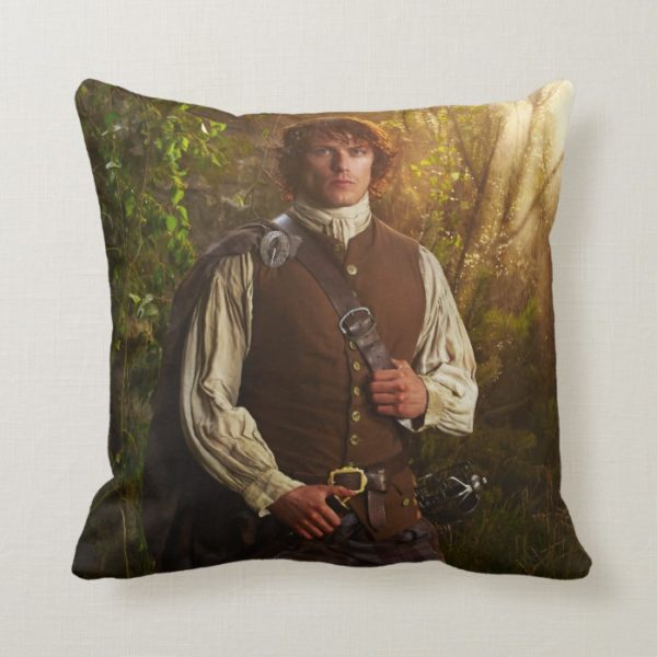Outlander | Jamie Fraser - In Woods Throw Pillow
