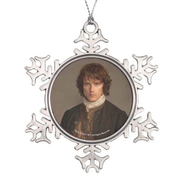 Outlander | Jamie Fraser - Kilt Portrait Snowflake Pewter Christmas Ornament
