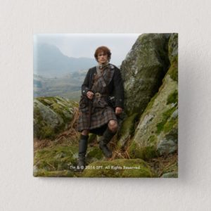 Outlander | Jamie Fraser - Leaning On Rock Button