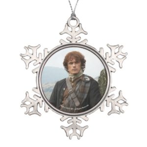Outlander | Jamie Fraser - Leaning On Rock Snowflake Pewter Christmas Ornament