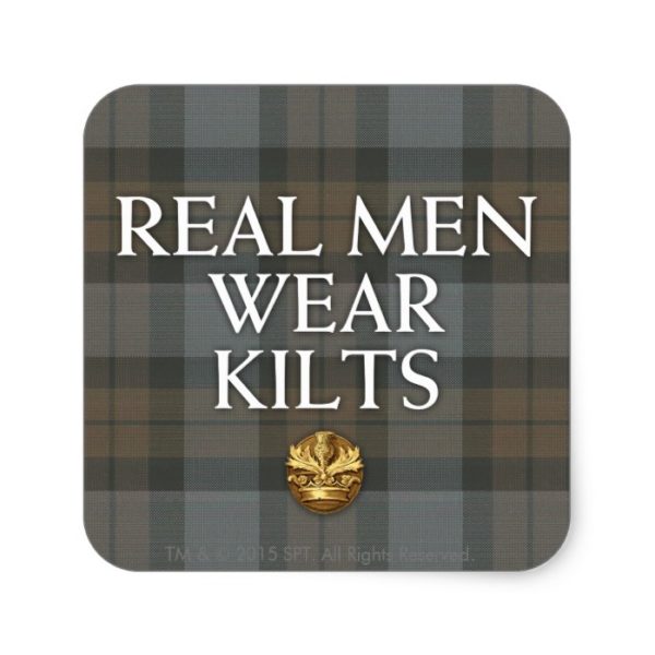 Outlander | Real Men Wear Kilts Square Sticker