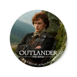 Outlander | Reclining Jamie Fraser Photograph Classic Round Sticker