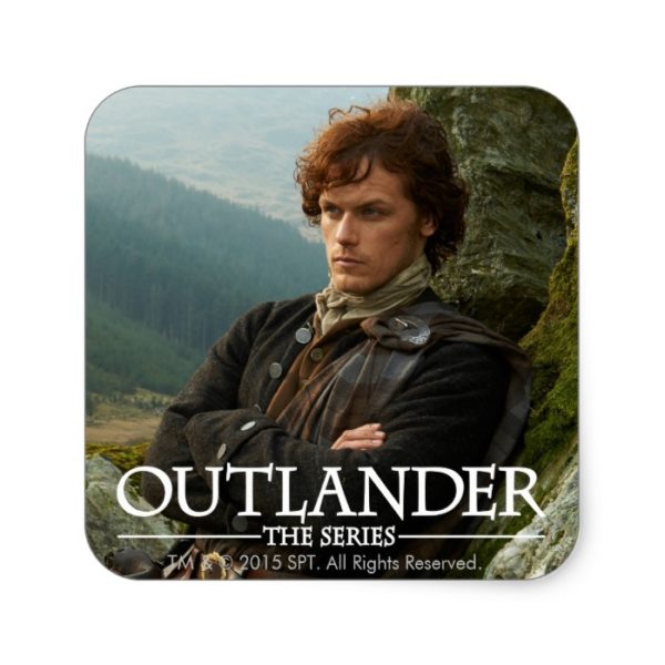 Outlander | Reclining Jamie Fraser Photograph Square Sticker