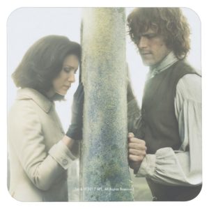 Outlander Season 3 | Claire and Jamie Square Paper Coaster