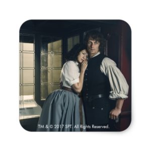 Outlander Season 3 | Jamie and Claire Affection Square Sticker