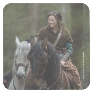 Outlander Season 4 | Claire Smiling Square Paper Coaster