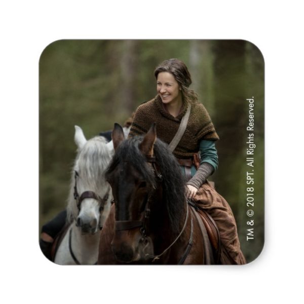 Outlander Season 4 | Claire Smiling Square Sticker