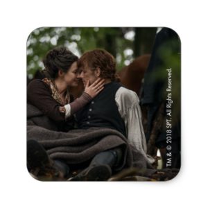 Outlander Season 4 | Jamie & Claire Cuddling Square Sticker